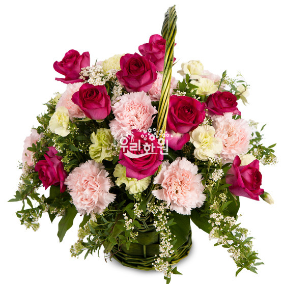 rose carnation basket