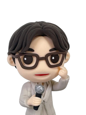 Cute face clay figures