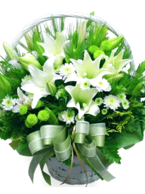 Lily+seasonal flower+green material