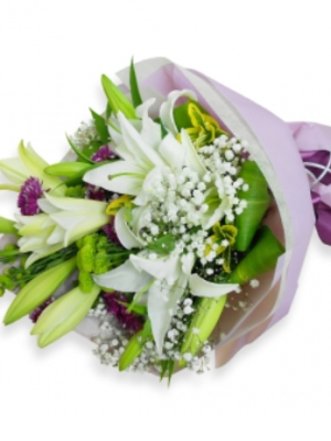 Lily+mist+seasonal flowers