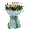 pink rose round bouquet
