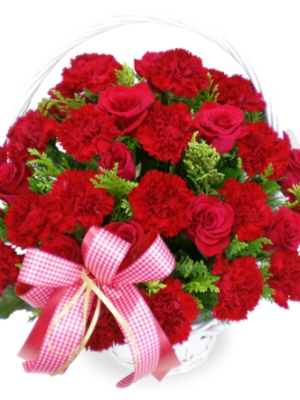 Carnation+seasonal flower+green material