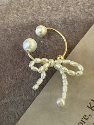 Exciting feeling/14kgf, freshwater pearl, nuclear pearl earcuff