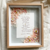 Preserved flower calligraphy frame