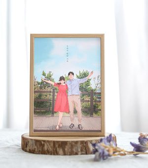 [[Emotional Picture Gift]] Couple/Parent Anniversary Illustration Frame