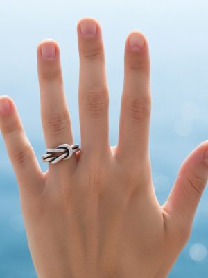 silver925 knot ring 03/coupling