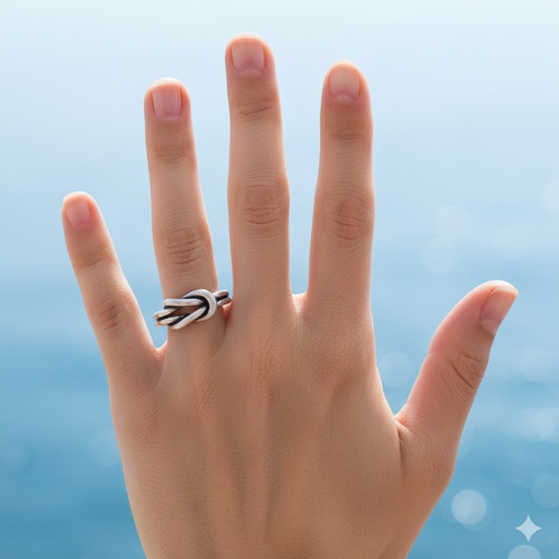 silver925 knot ring 03/coupling