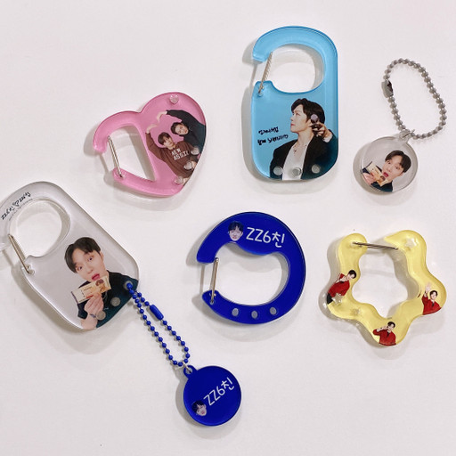 acrylic carabiner keyring goods bag accessory keyring