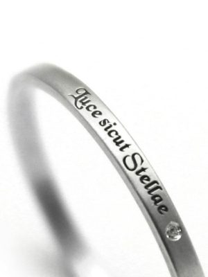 Custom 925 Silver Engraved Birthstone Ring #1