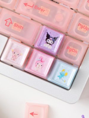 Sanrio Netflix My Melody & Kuromi Keycap 4 Piece Set
