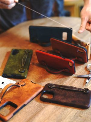 leather phone case with strap