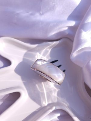 [2026 S/S] Moonlight Arch Mother Pearl Silver Ring
