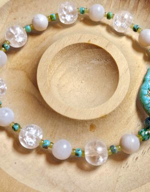 Czech owl beads bracelet