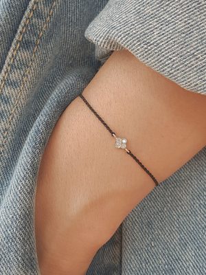The most popular! 💕 Lucky four-leaf clover silver thread bracelet