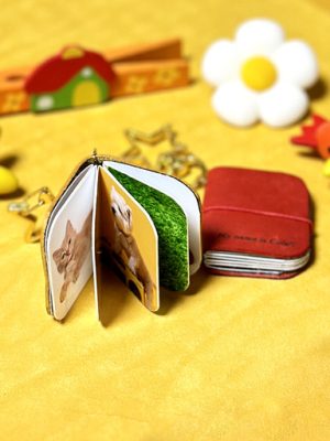 Italian Badable Leather Mini Album Photo Book Anniversary Gift Keyring