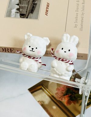 1+1 set Pogley 🤍 Bear+Rabbit Car Plaster Air Freshener
