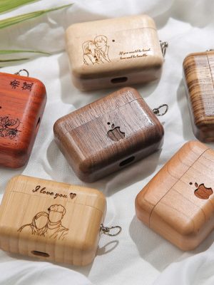 Custom AirPods Pro/3rd & 4th Generation Drawing Engraved Wood Case