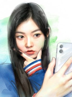 ✨ Watercolor portrait ✨ Gift your own color!