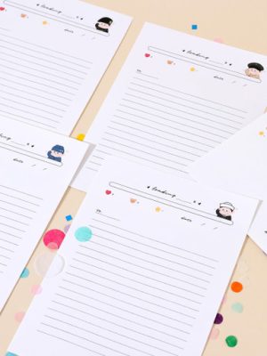 💗 SAME DAY SHIPPING 💗 COOL SOLDIER ILLUSTRATION GOMSHIN LETTER ENVELOPE