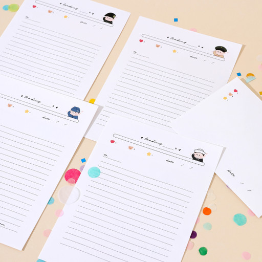 π SAME DAY SHIPPING π COOL SOLDIER ILLUSTRATION GOMSHIN LETTER ENVELOPE