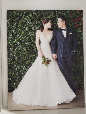 Solid wood custom made to order ❤️ couple marriage family wedding canvas frame