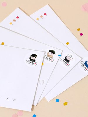 SAME DAY SHIPPING 💖 Gomshin Soldier Numbering Number Round Stickers (48 pieces)