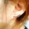 (Recommended as a gift) Couple's own initial earrings/piercings