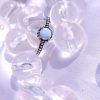 [2026 S/S] Antique Big Larimar Cabochon Silver Ring