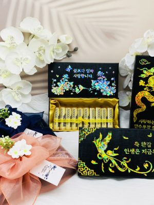 Happy birthday holiday luxurious mother-of-pearl pocket money box custom stationery