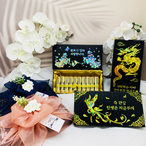 Happy birthday holiday luxurious mother-of-pearl pocket money box custom stationery