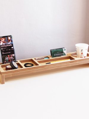 Wood keyboard organizer, keyboard storage box desk organizer