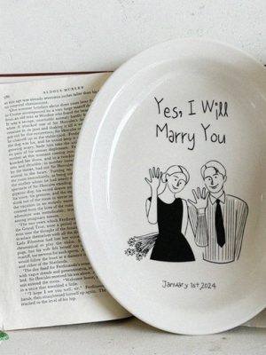 I Will Marry You Answer Proposal Plate