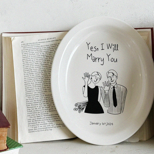 I Will Marry You Answer Proposal Plate