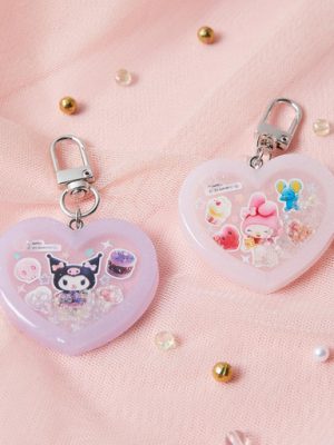 Sanrio Netflix Heart Water Shaker Key Ring