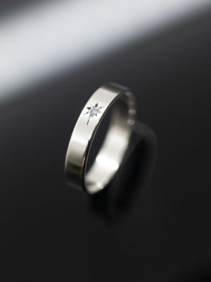 Birthstone Silver Ring + Engraved Custom Friendship Coupling