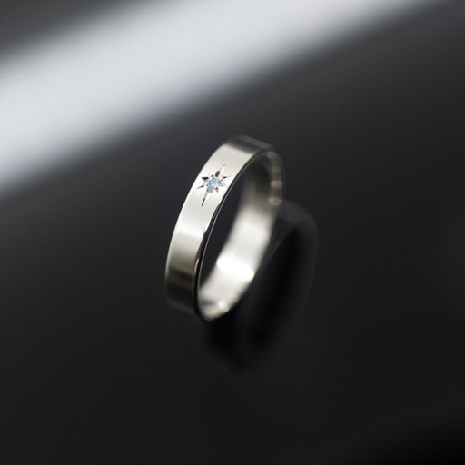 Birthstone Silver Ring + Engraved Custom Friendship Coupling