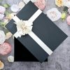 black beige ribbon clothes shoe bag large gift box box