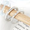 Silver 925 bravo hammer cutting coupling friendship ring engraved silver ring