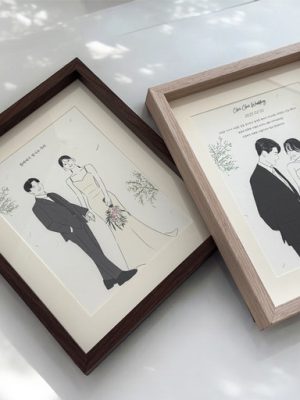 [💝 Drawing Frame+Key Ring Set] Recommended as a special gift for a wedding housewarming