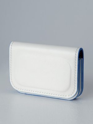 [Free Engraving] MOMO WALLET WHITE/BLUE