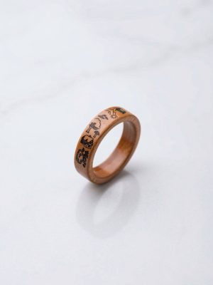 The moment my graffiti becomes art, handmade wood ring