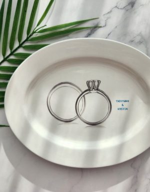 [Name Engraving] Ring plate that presents eternal happiness