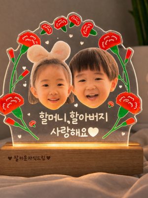 Mother's Day Teacher's Day Carnation Acrylic Mood Light Gift