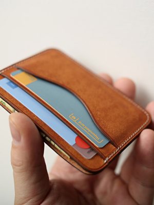 [Free Engraving] Vegetable Leather Slim Card Holder
