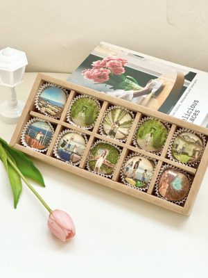 A special gift, handmade photo lettering, macaroons, 6 holes, 10 holes, 15 holes [Country of origin: see artwork information]