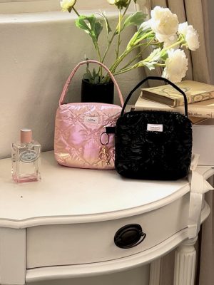 ✨ Teen Mood ✨ Glaze Ribbon Quilted Mini Bag [Self-made]