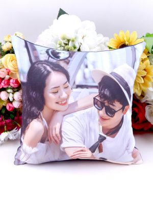 custom photo embroidery cushion pillow couple anniversary gift full cover