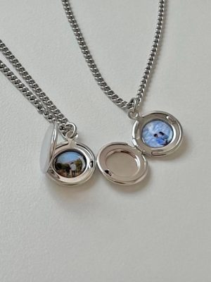 [Made to Order] [Surgical] Simple Mini Locket Pendant Photo Necklace