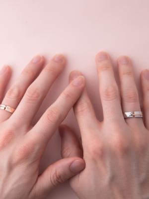 Twinkle two-tone silver coupling