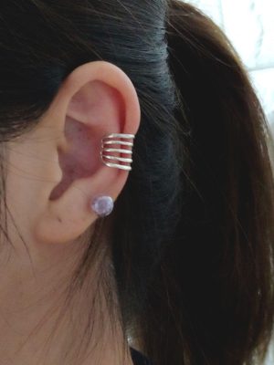 5 rows of 925 silver ear cuffs